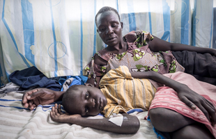 An African family victim of Malaria