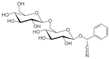 Chemical structure of Amygdalin.