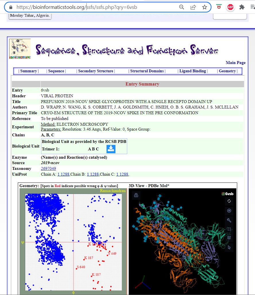 3D-Structure of the Spike Protein of the SARS-COV-2