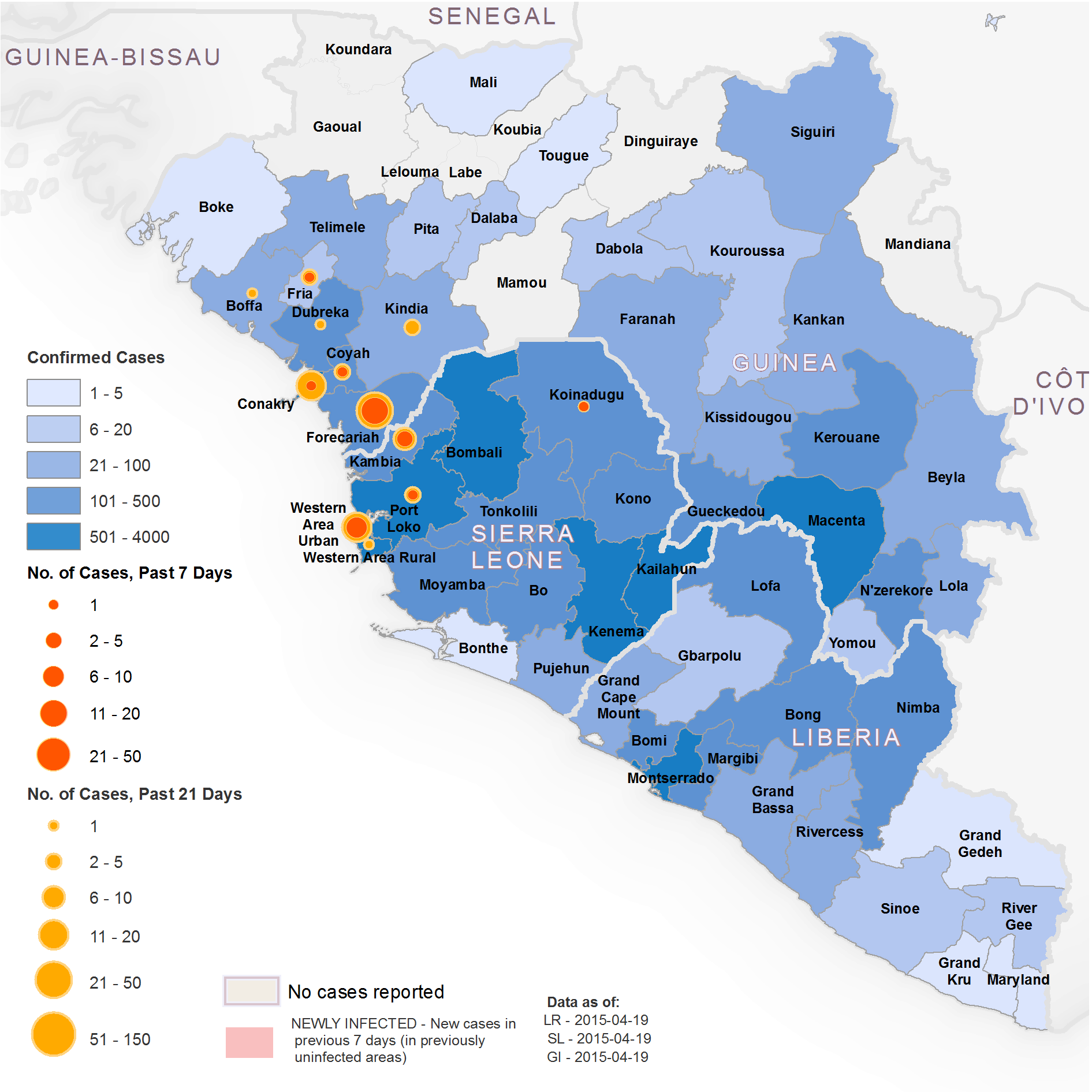 World Health Organization: Ebola Situation Report - 22 April 2015