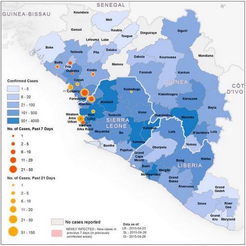 World Health Organization: Ebola Situation Report - 29 April 2015