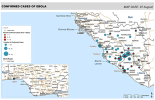 World Health Organization: Ebola Outbreak Response - maps